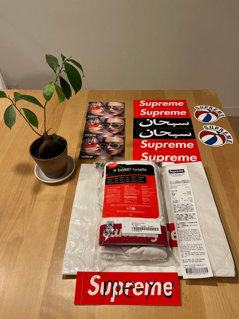 シュプリーム　ヘインズ　ボクサー　パンツ　白黒セット　ボクサーパンツ　M