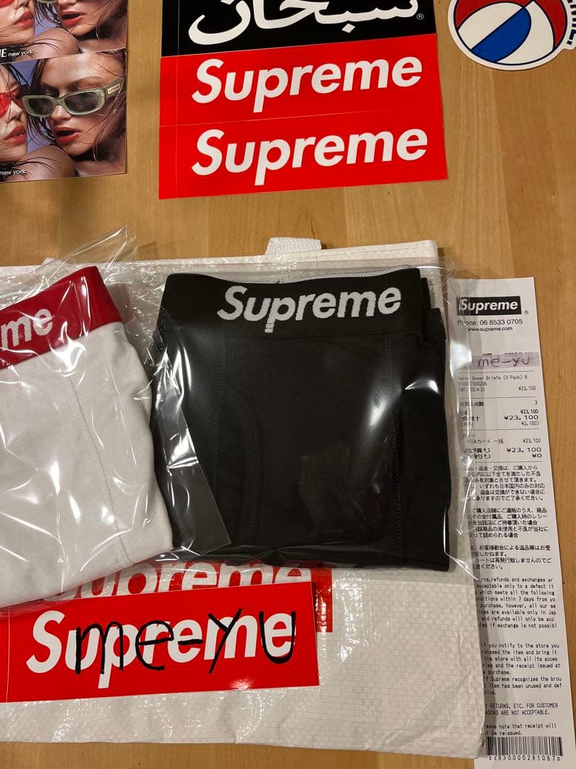 シュプリーム　ヘインズ　ボクサー　パンツ　白黒セット　ボクサーパンツ　M