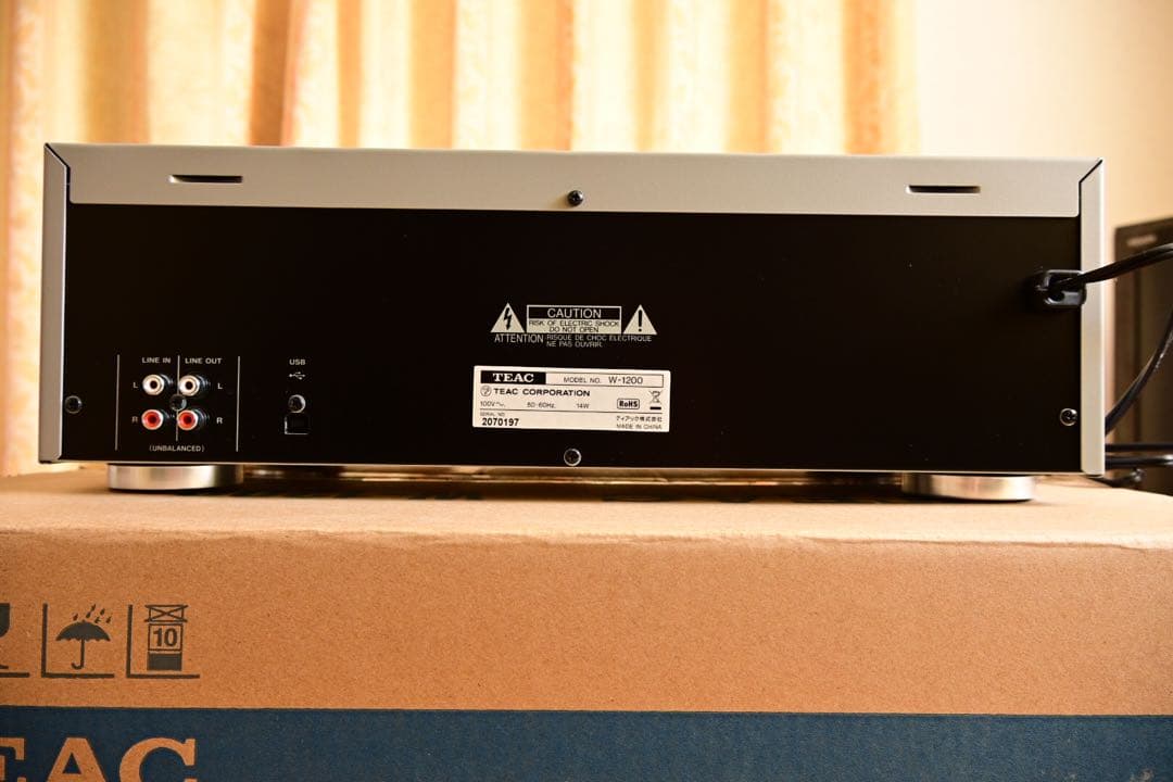 【極美品】TEAC W-1200 取説・リモコン・元箱・オーディオケーブル付