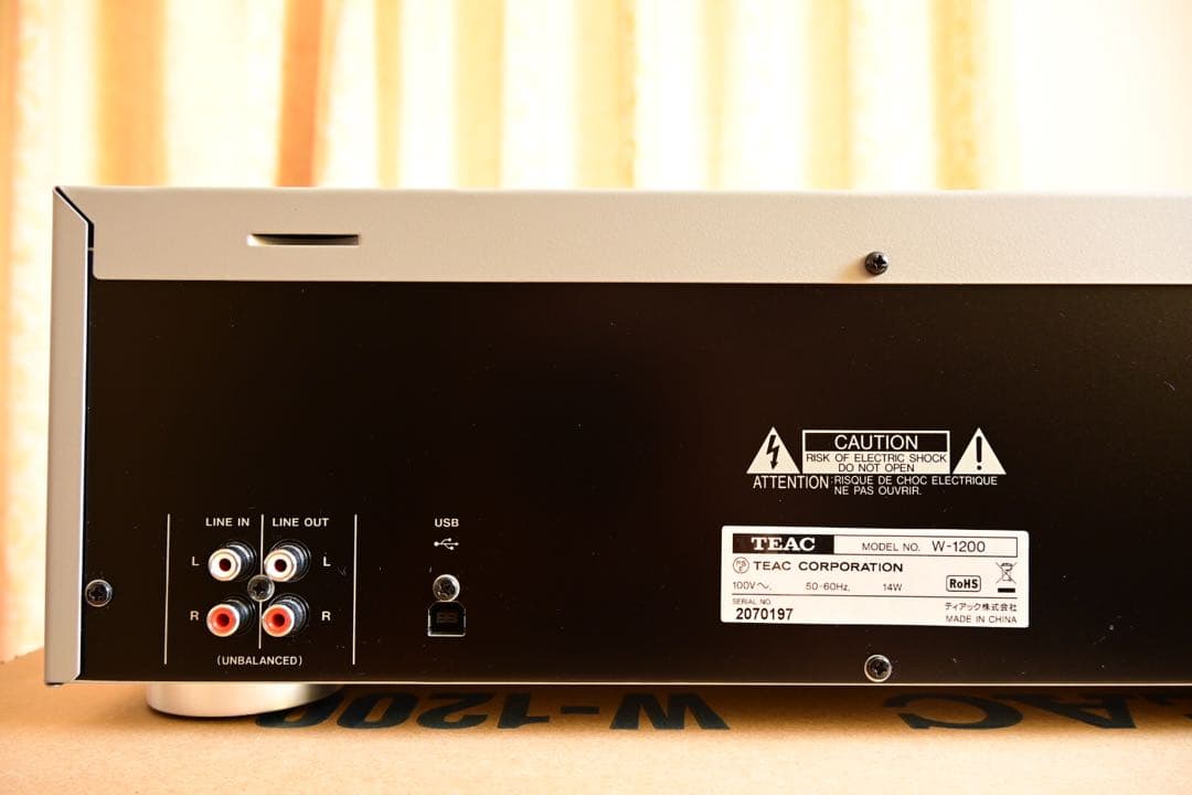 【極美品】TEAC W-1200 取説・リモコン・元箱・オーディオケーブル付