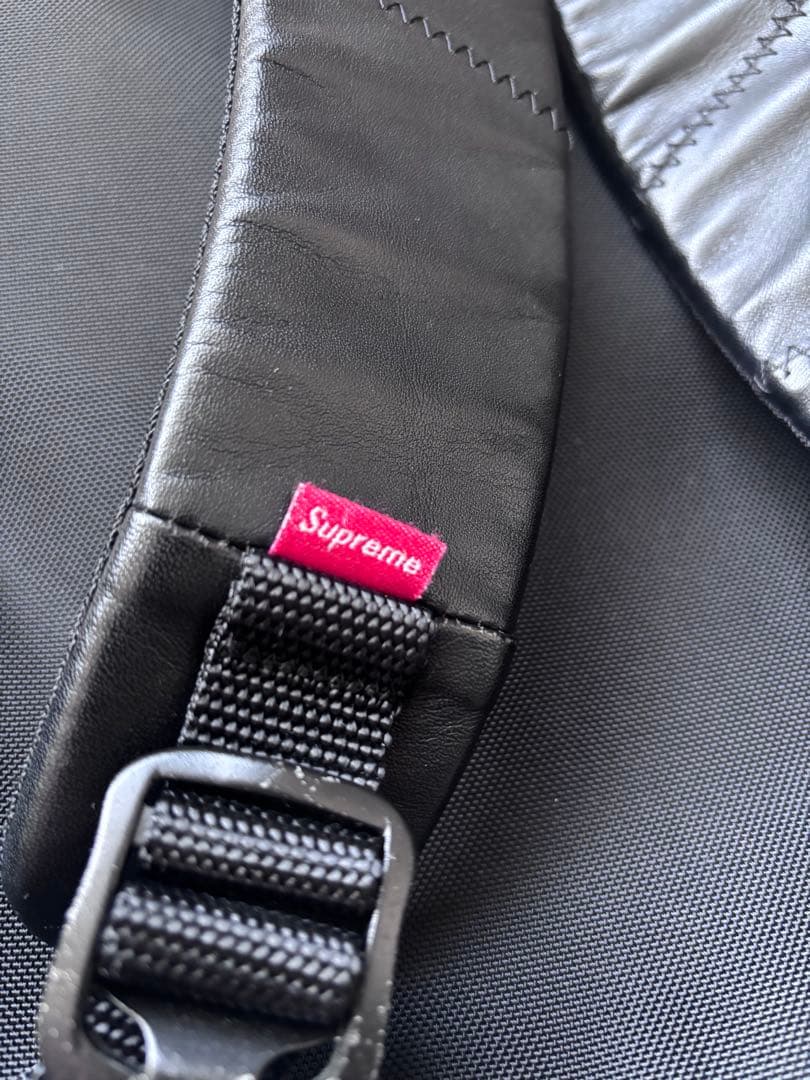 Supreme シュプリーム レザー バックパック 黒