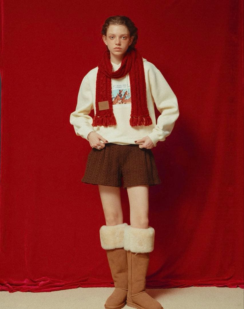 新品ALLISON BROWN アリソンブラウンKNIT SHORT PANTS