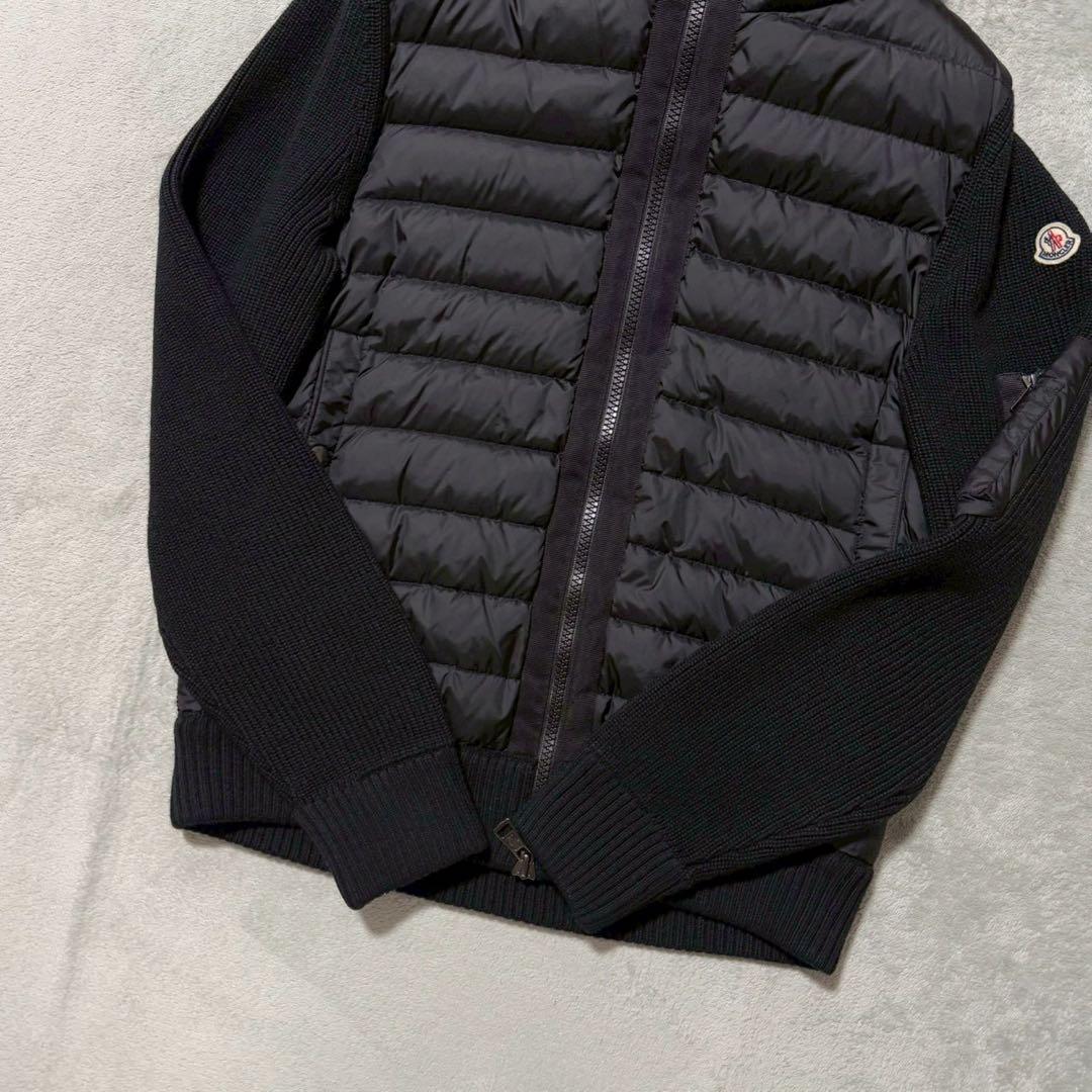 MONCLER モンクレール ダウン カーディガン ハイブリッド Lサイズ 黒