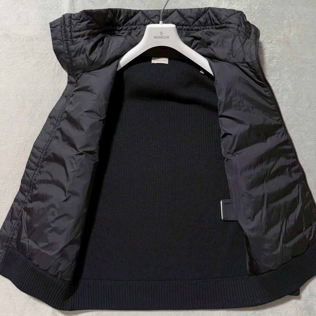 MONCLER モンクレール ダウン カーディガン ハイブリッド Lサイズ 黒