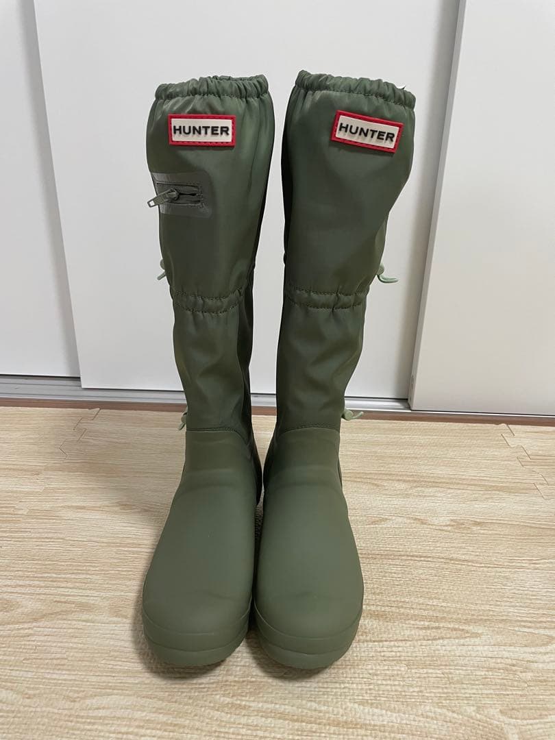 ※アザラシ※HUNTER レインブーツ　カーキ　23cm
