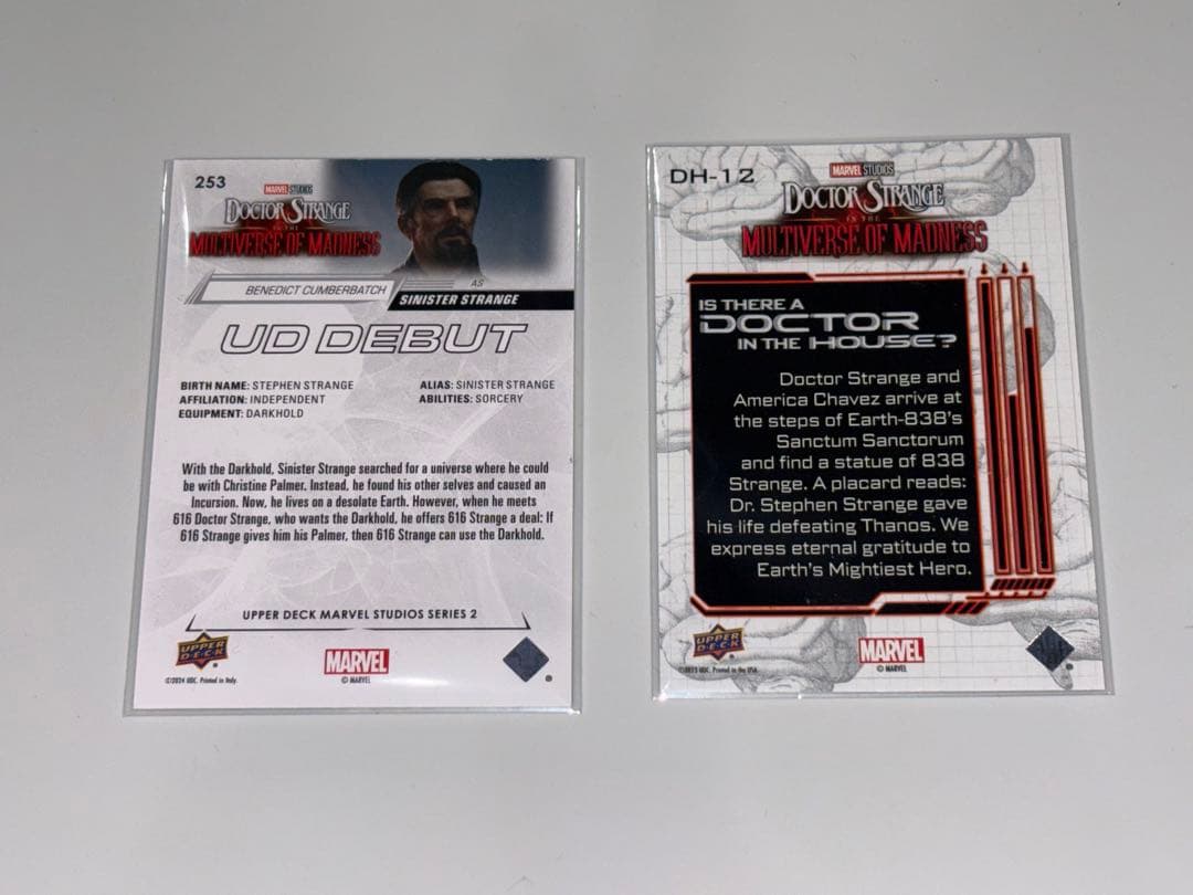 UPPER DECK MARVEL ドクターストレンジ　シリアルカード2枚