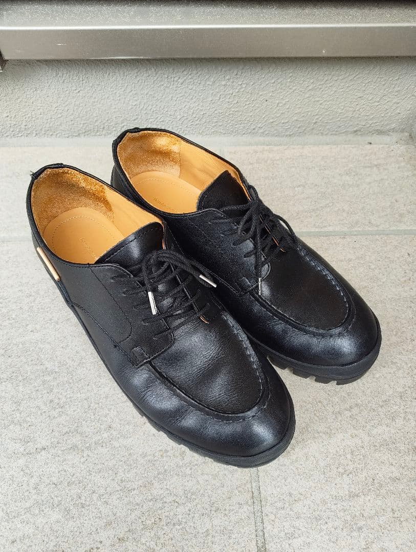 黒 レザー モカシンシューズ サイズ5