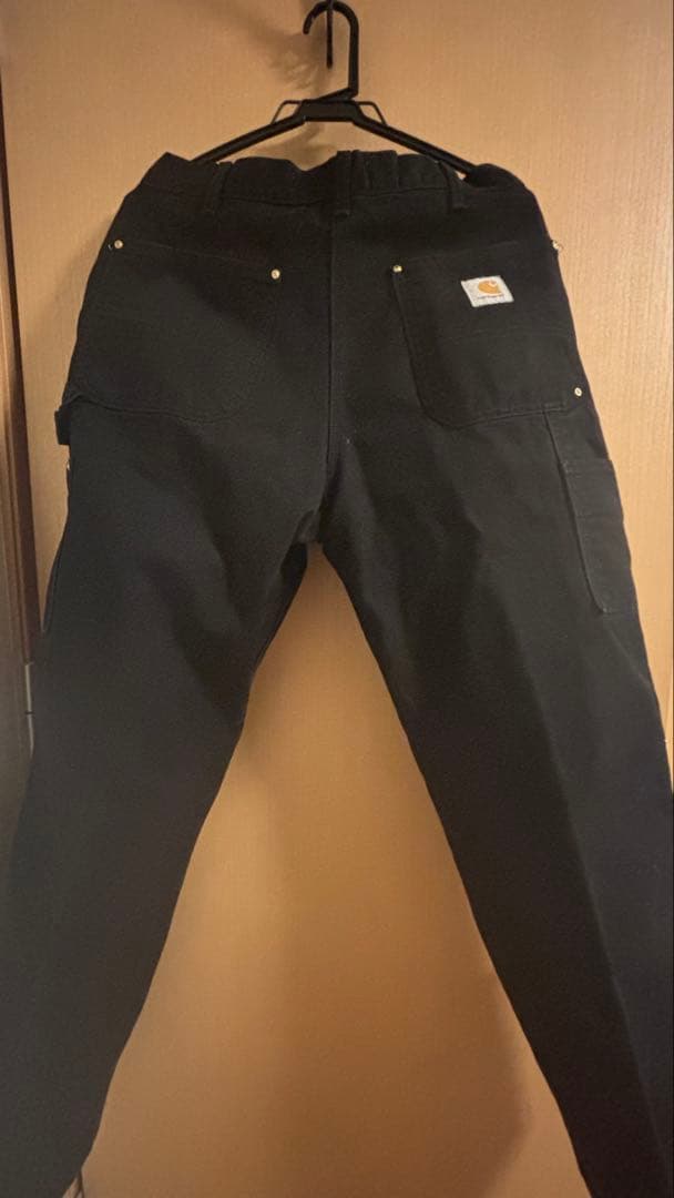 (値下げ可)usa製 34x30 Carhartt ダブルニー ブラック
