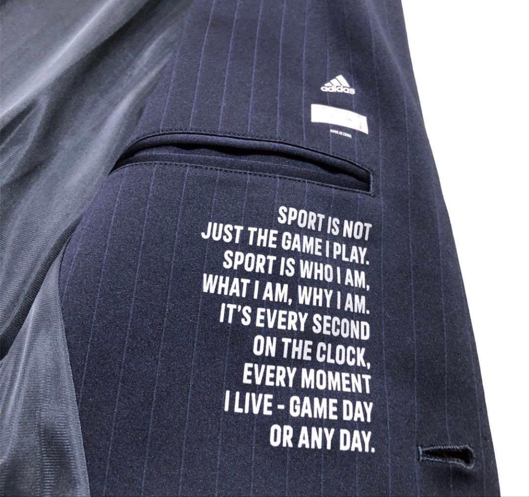 超貴重 adidas セットアップスーツ　ストライプ　オリジナルモデル ネイビー