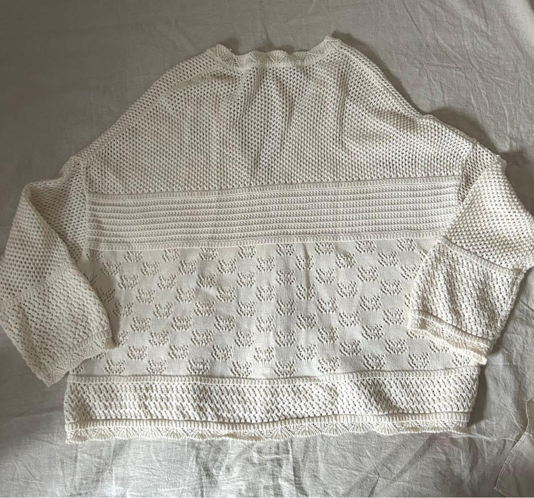 美品　nanadecor オーガニックコットンカーディガン