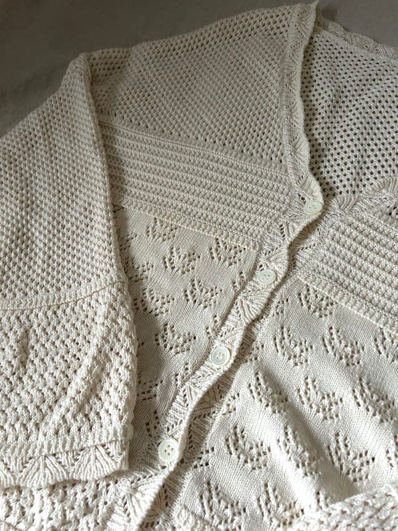 美品　nanadecor オーガニックコットンカーディガン