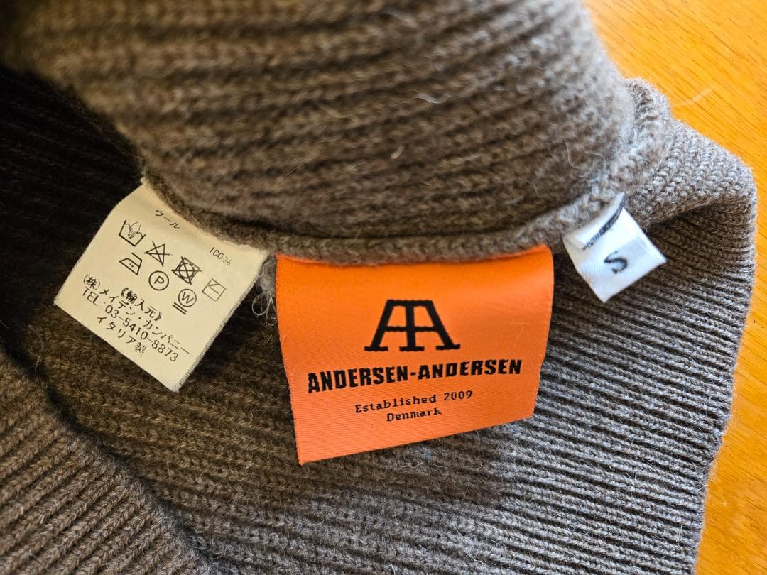 ANDERSEN-ANDERSEN 5Gクルーネック ナチュラルトープ サイズS