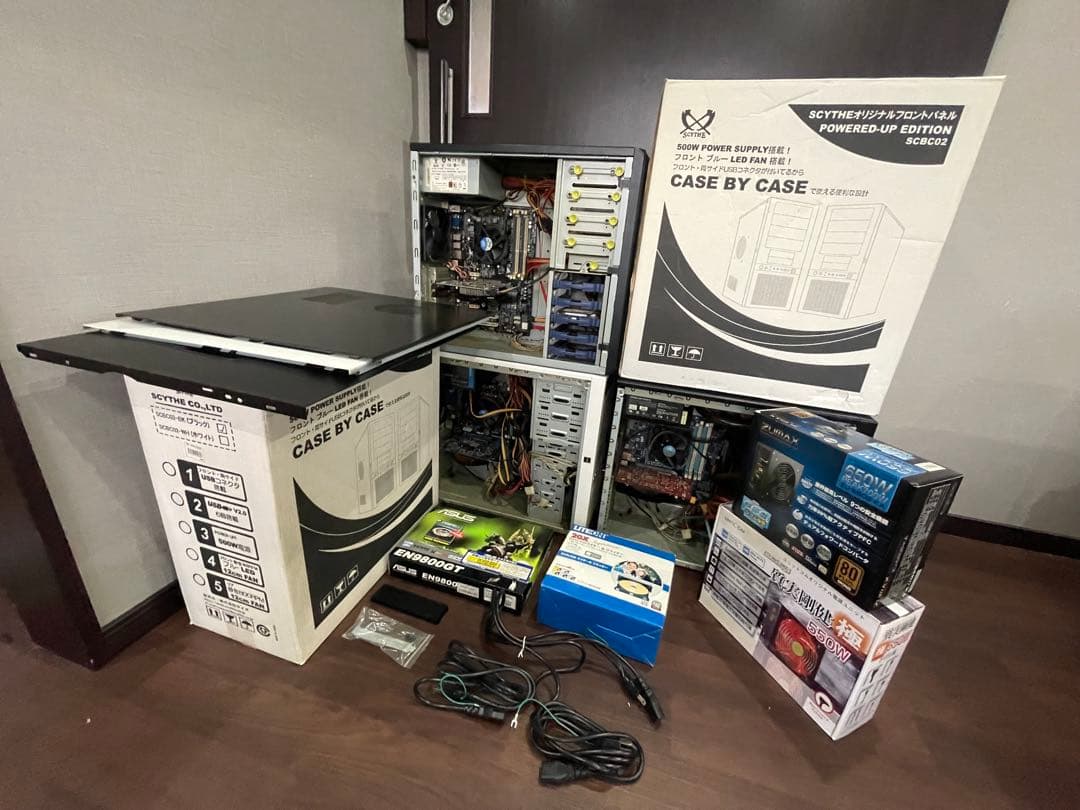 自作 PC デスクトップ タワー ケース 3セット （ 内部パーツ付 ） LED