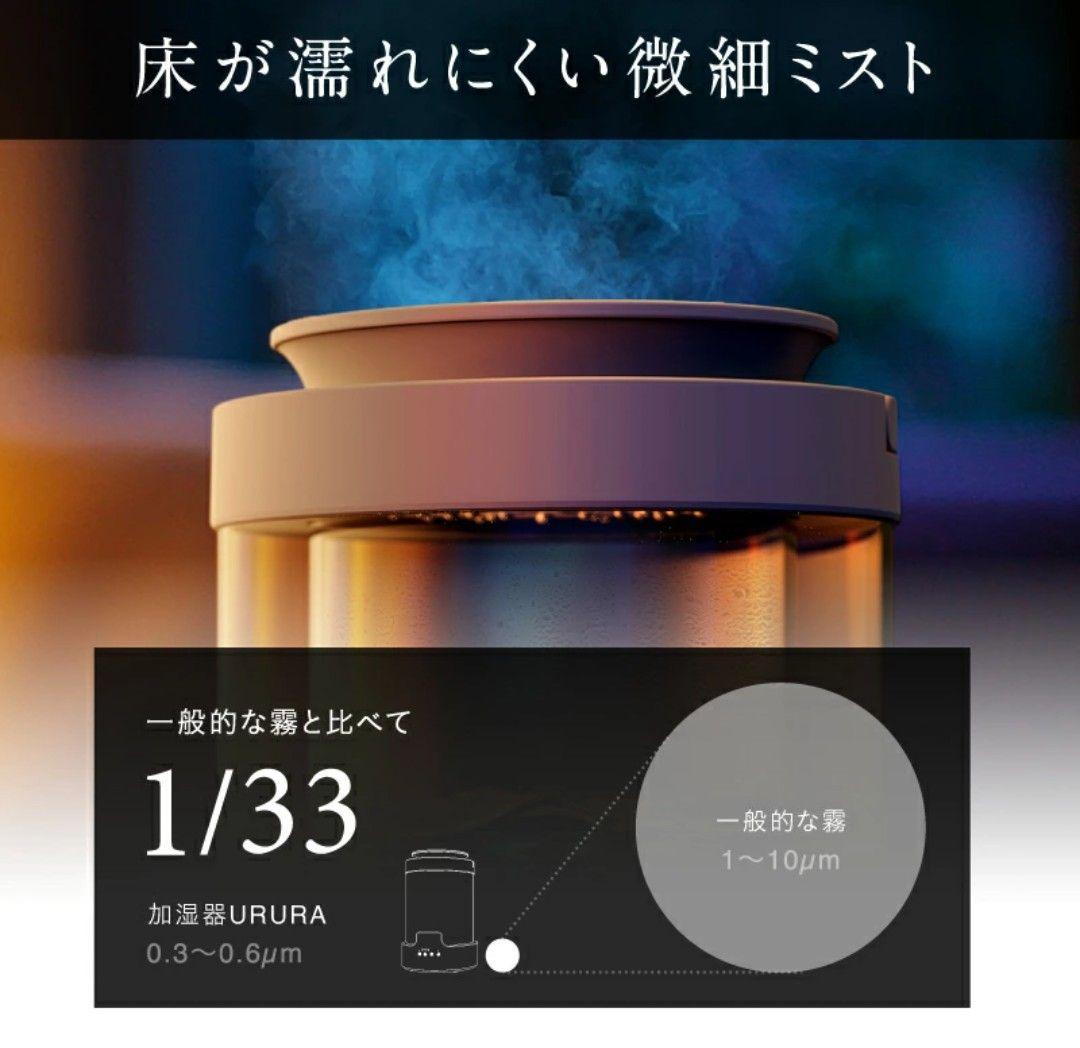 Nan加湿器 URURA スチーム式 500ml/h 3L　NIPLIFE