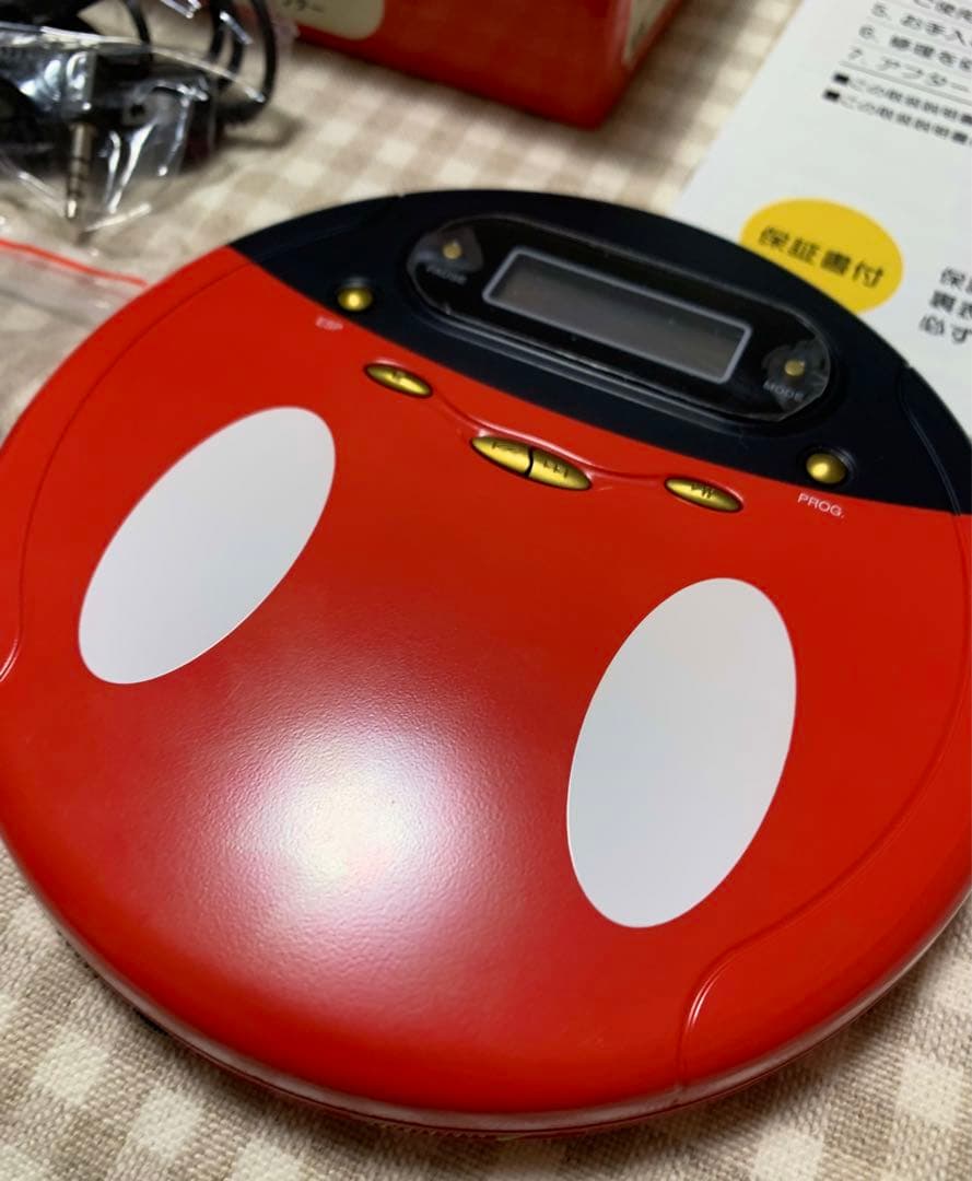 レア 美品 未使用 ミッキー ディズニー ポータブル CD プレイヤー サンリオ