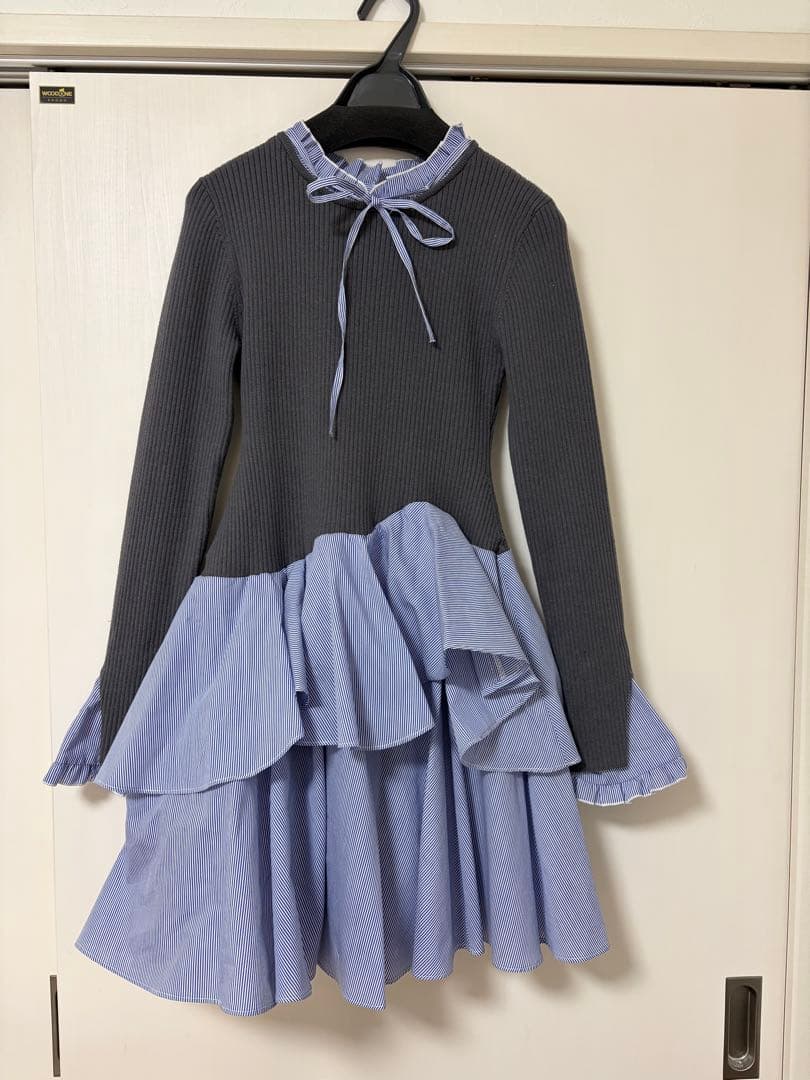 し*꙳様 スナイデル　Sustainableドッキングミニニットワンピース　ST