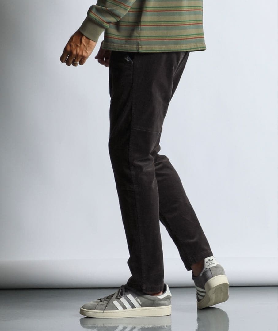 オリーブ・チャコールグレー スラックス L