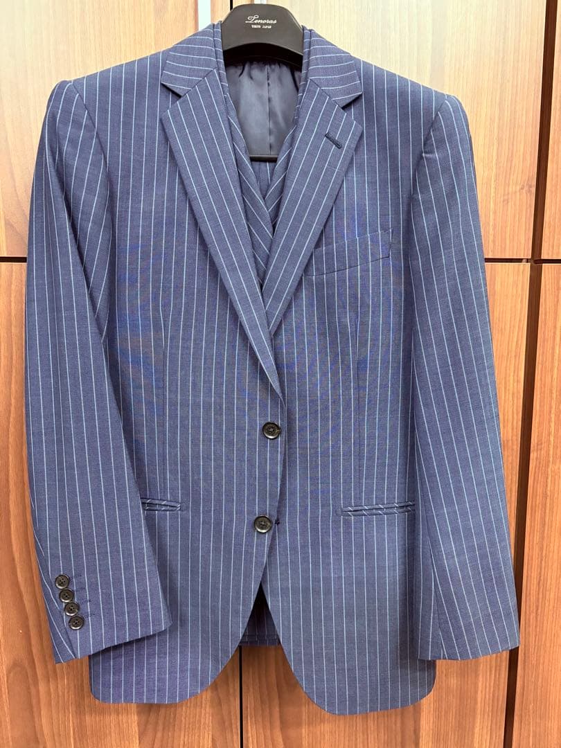 美品 TENORAS スリーピース ブルーストライプ スーツM