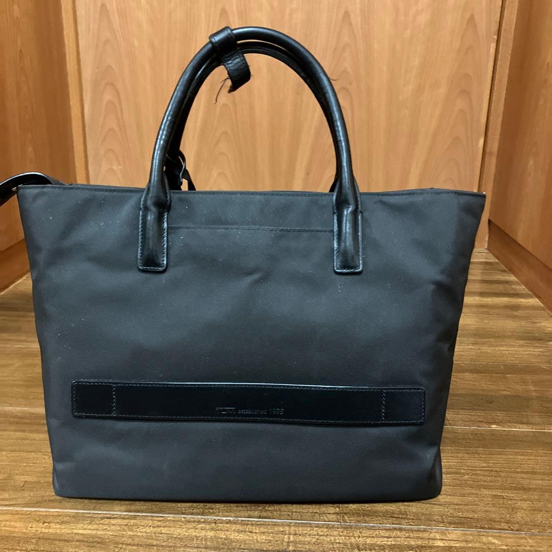 TUMI 黒 ナイロン レザー ビジネスバッグ