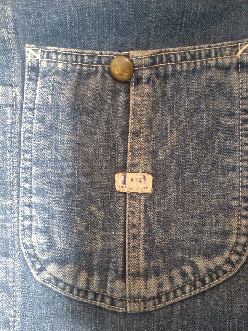 本日までお値下げ中　リー　デニムカバーオール　ジャケット　ハウスタグ