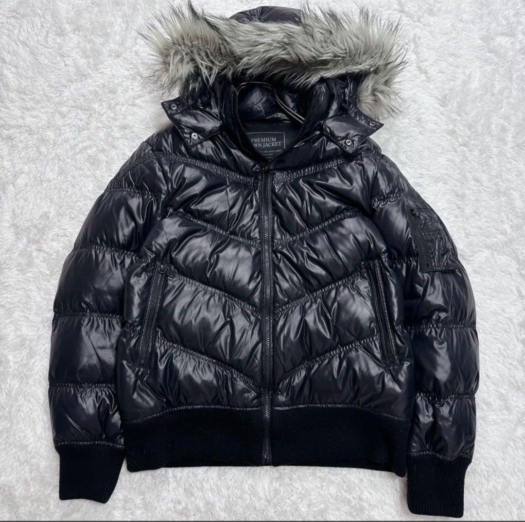 オールドユニクロ プレミアムダウンジャケット お兄系　平成系　00s ファー