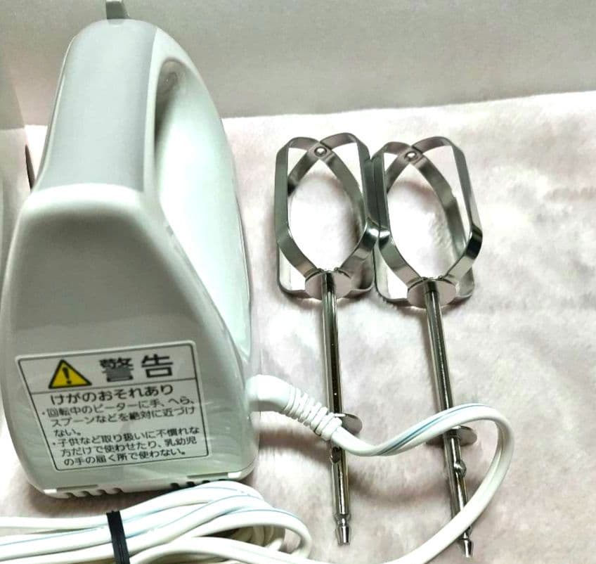 【美品】Panasonic ハンドミキサー MK-H4-W ホワイト