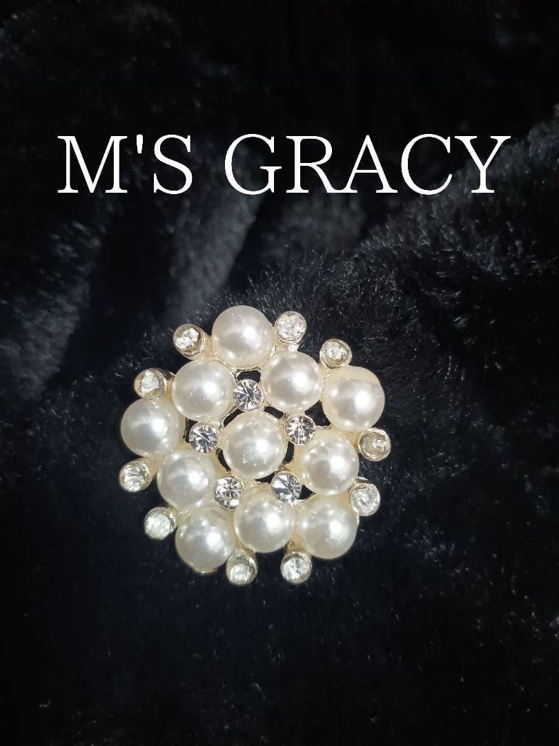 M'S GRACY フェイクファーロングジレ ベスト バックリボン