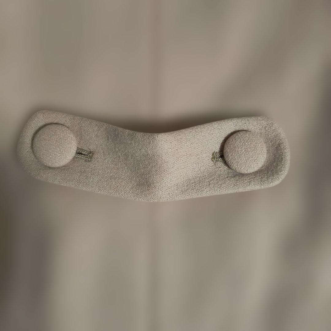 ピンクハウスフリル付きウール混紡ベージュコート（中古品）