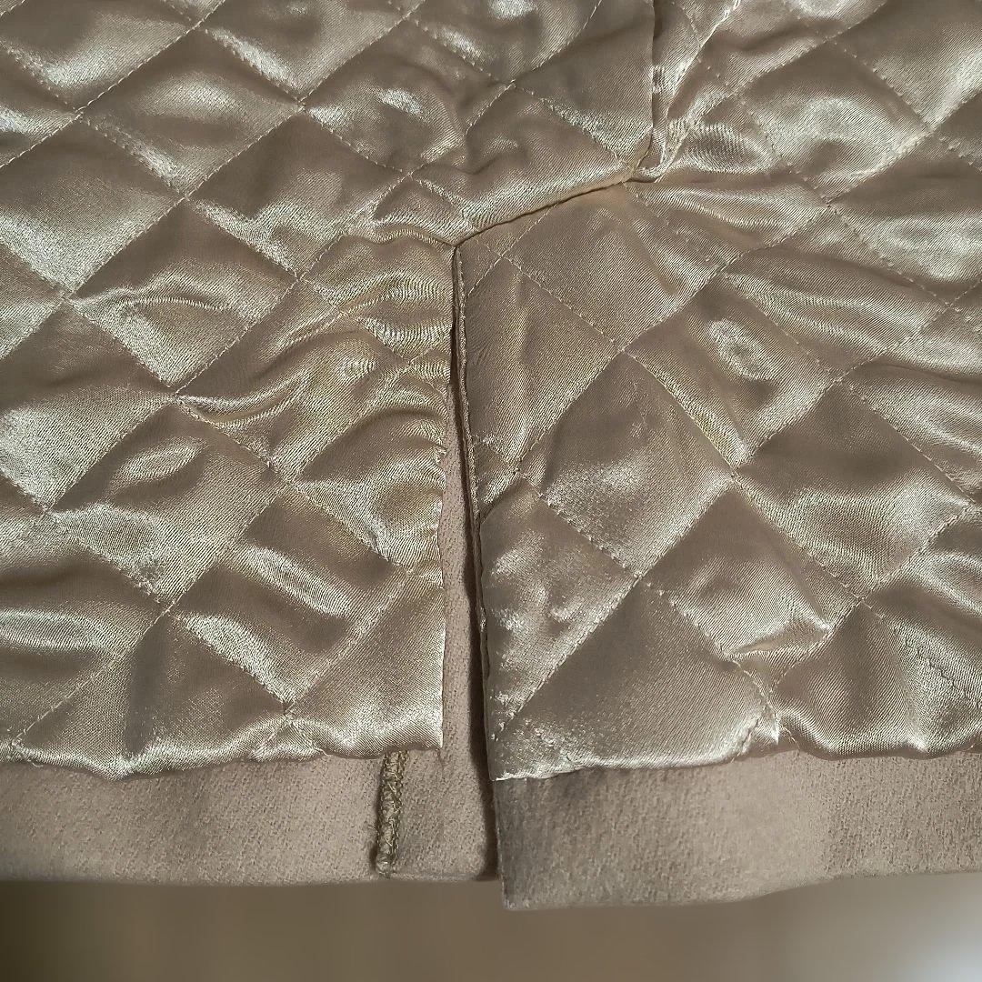 ピンクハウスフリル付きウール混紡ベージュコート（中古品）