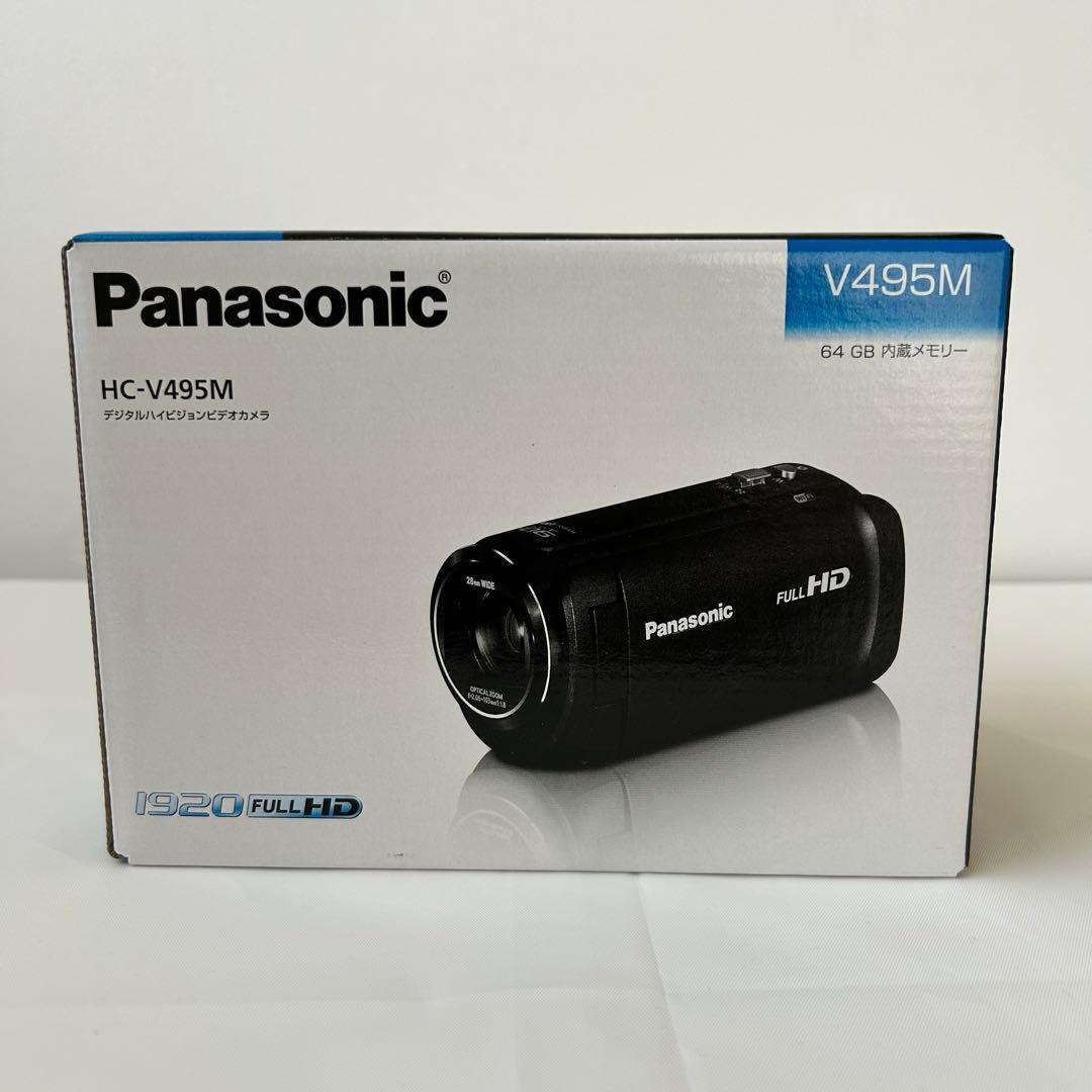 新品 Panasonic ビデオカメラ HC-V495M-K ブラック