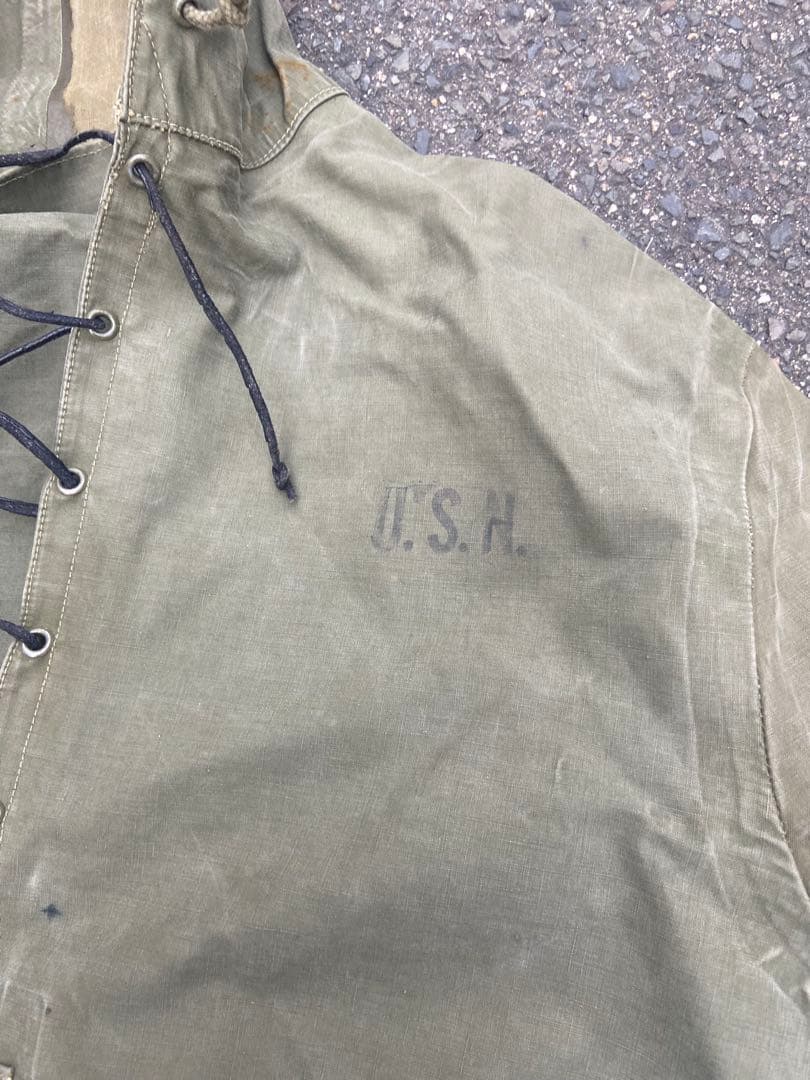 40s vintage US.NAVY レインデッキパーカー