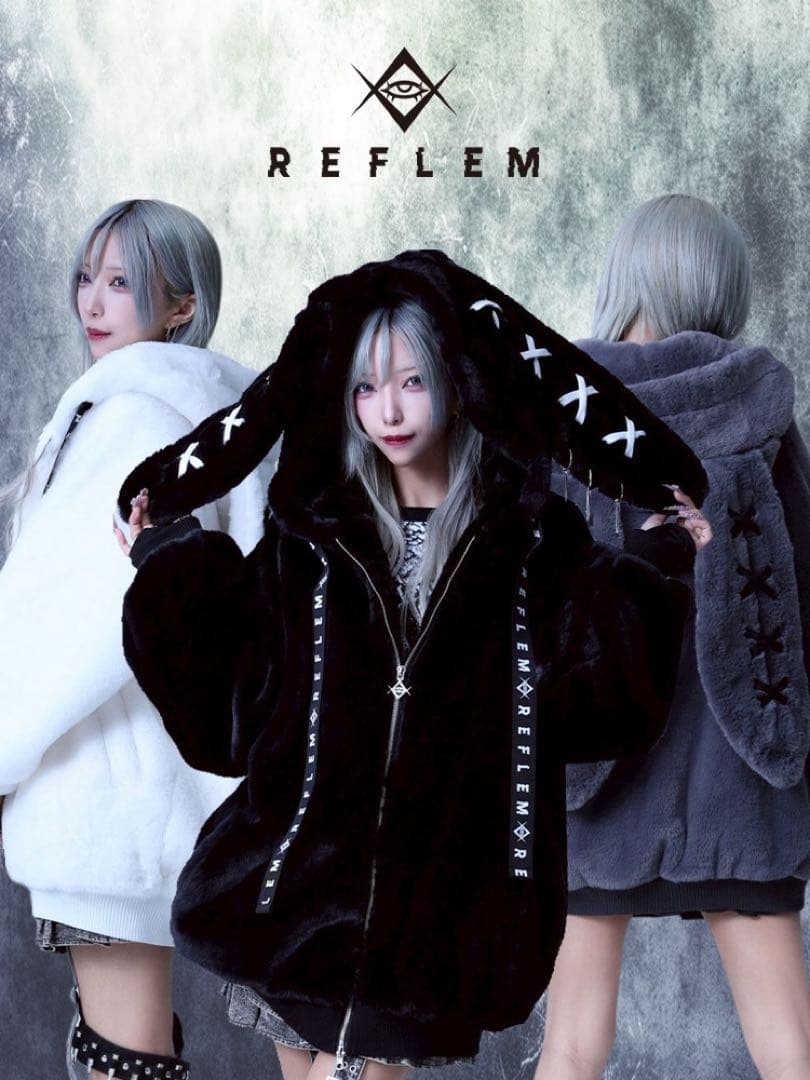 REFLEM【レフレム】うさ耳ファージップアップパーカー