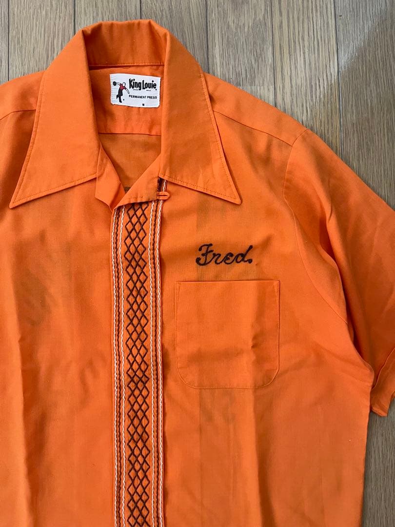 【希少・美品】60s70s King Louie ボーリングシャツ 両面プリント