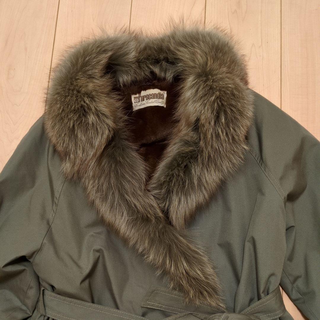 『サガファー』サガフォックスリアルファーライニングロングコートフリーサイズ北欧製