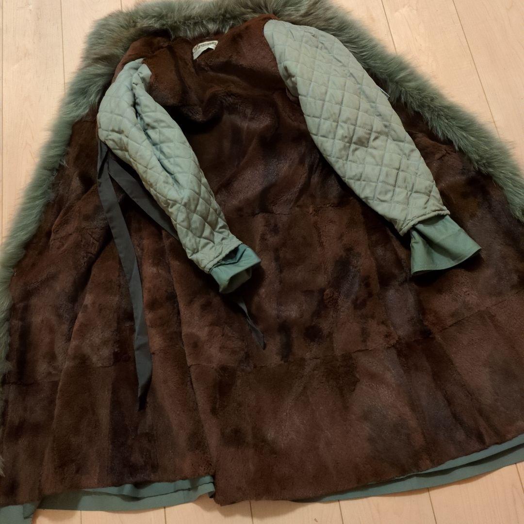 『サガファー』サガフォックスリアルファーライニングロングコートフリーサイズ北欧製