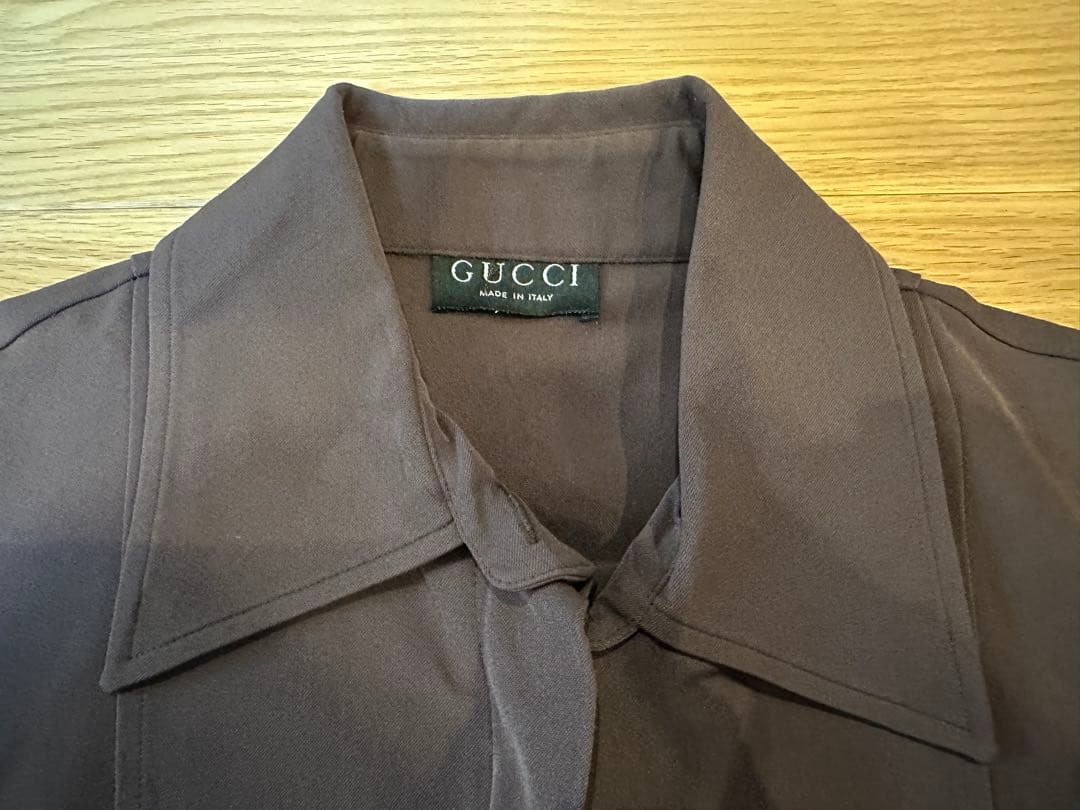 GUCCI トムフォード期 ストレッチ素材 長袖 シャツジャケット グッチ