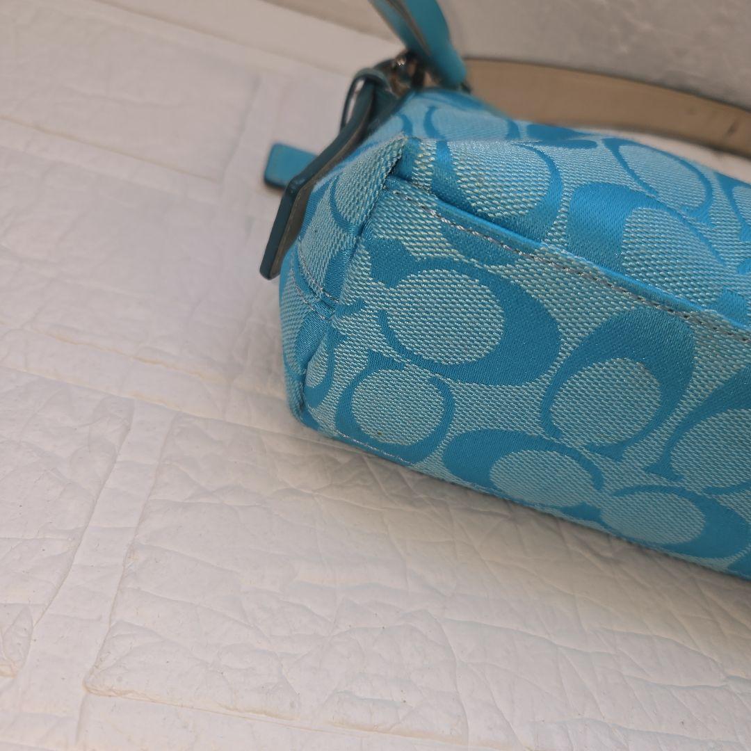 P*?様 COACH アクセサリーポーチ　ハンドバッグ　シグネチャー　キャンバス