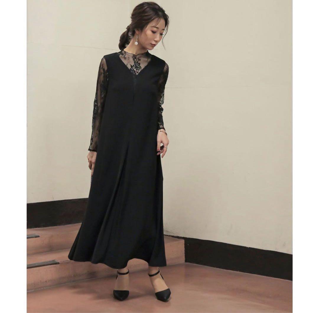 エピック デイEPIC DAY 【美品】レースAラインロングドレス LL