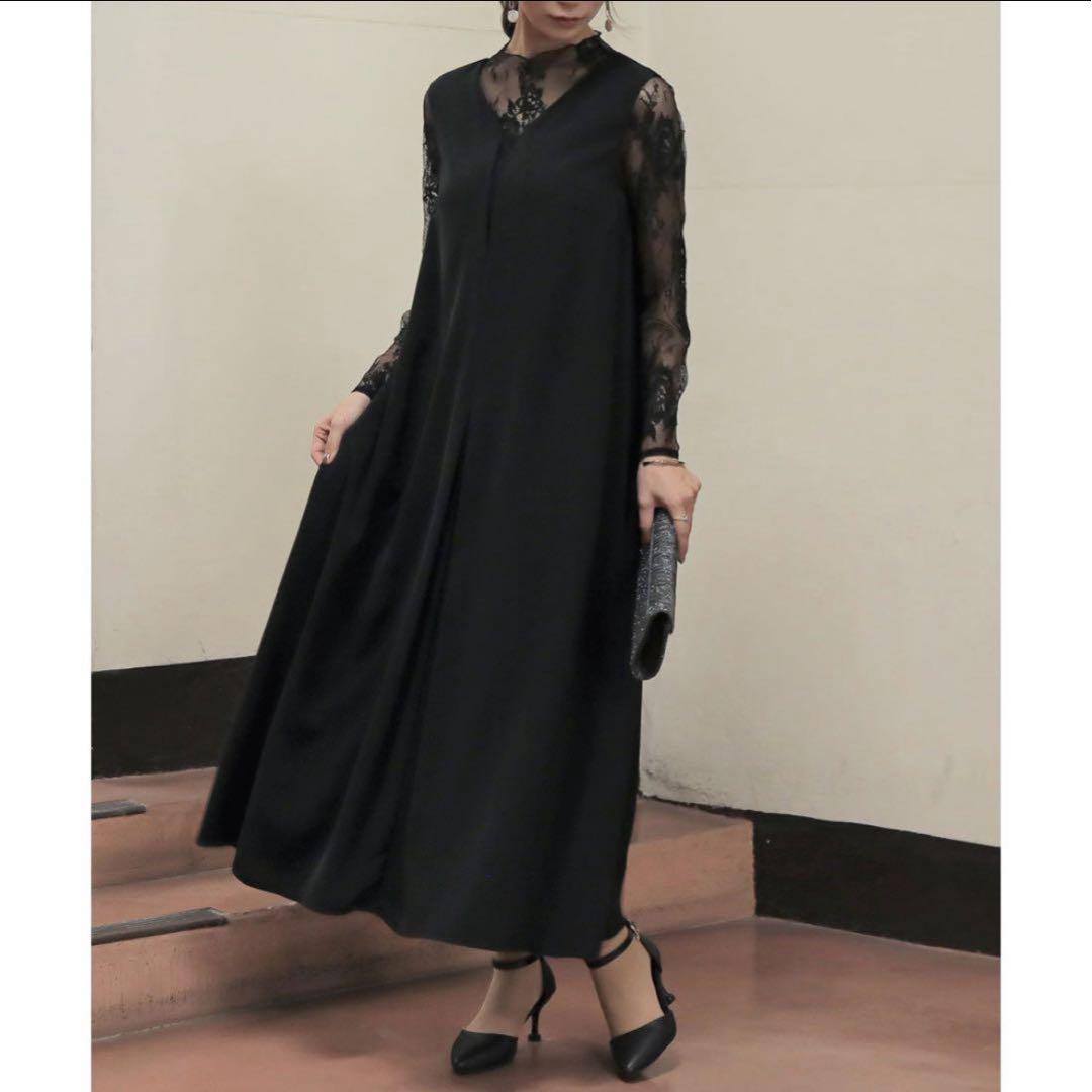 エピック デイEPIC DAY 【美品】レースAラインロングドレス LL