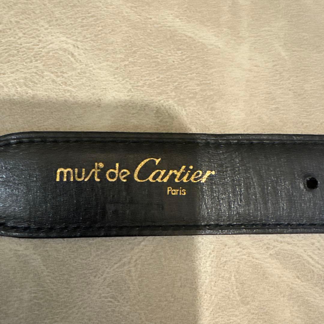 【極美品】Cartier サントス マストライン ベルト レザー ブラック