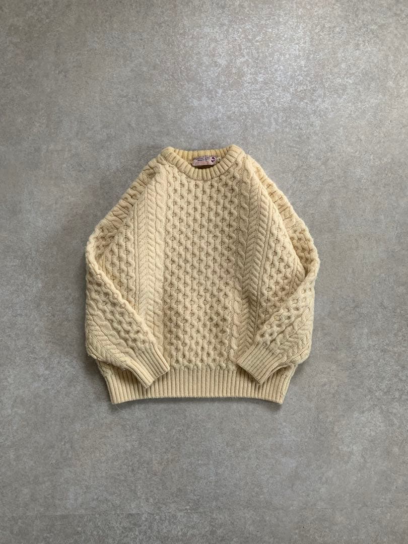 スコットランド製 80s-90s フィッシャーマンニット　セーター