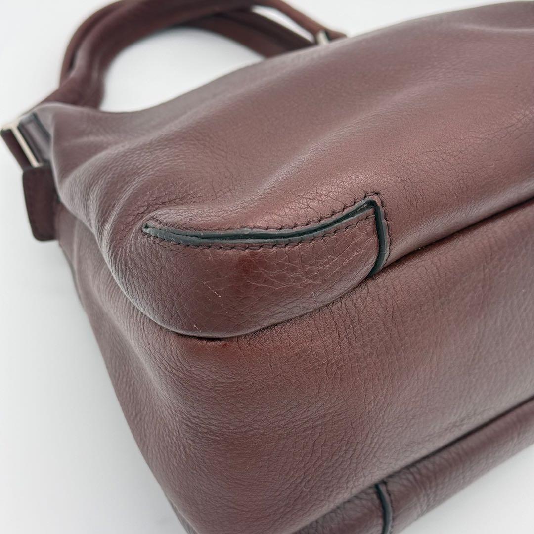 ✨極美品✨　ヒロフ　ハンドバッグ　レザー　3室　大容量