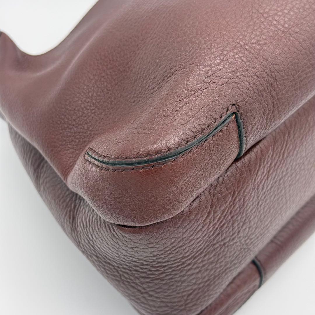 ✨極美品✨　ヒロフ　ハンドバッグ　レザー　3室　大容量