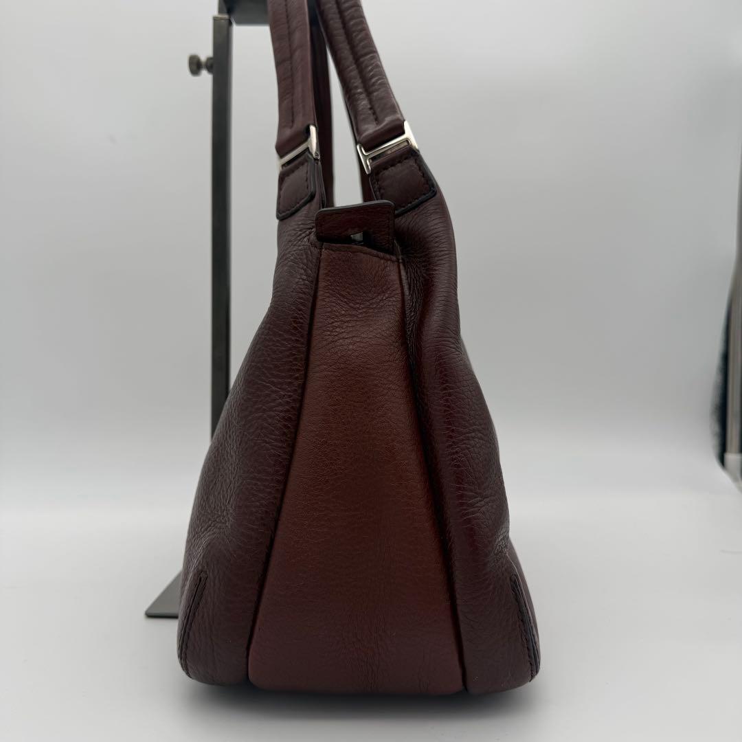 ✨極美品✨　ヒロフ　ハンドバッグ　レザー　3室　大容量