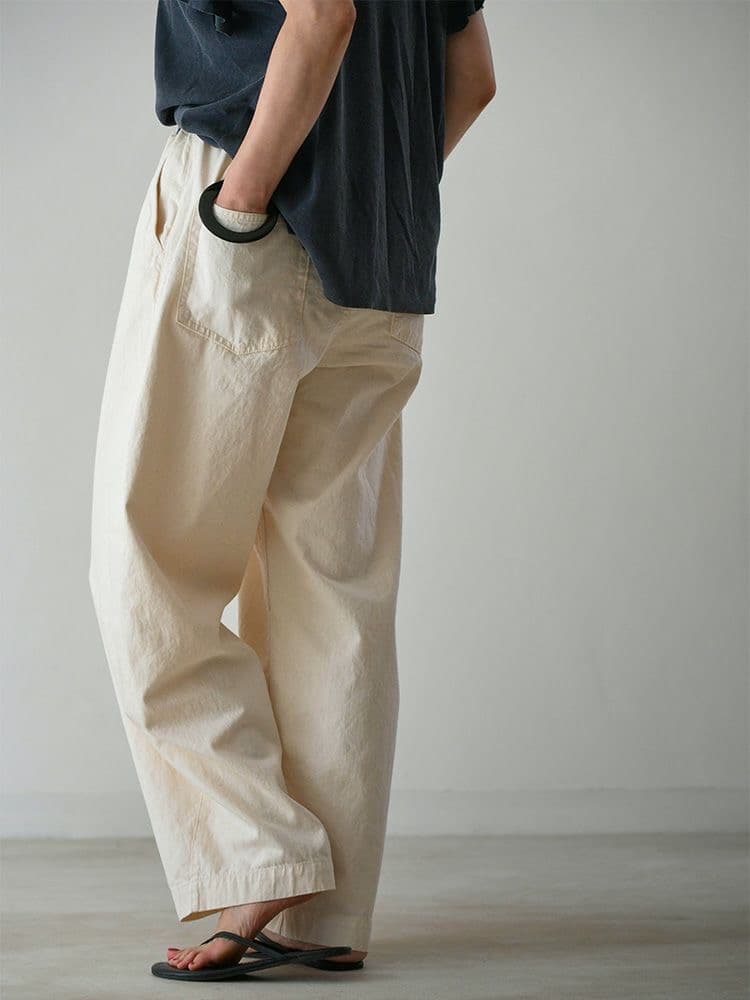 新品タグ付　ハグオーワー　デニムイージープルオンパンツ