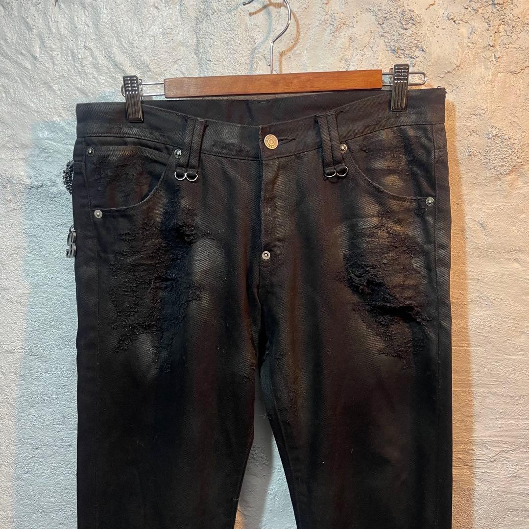 パンツ buffalo bobs coating flare denim y2k