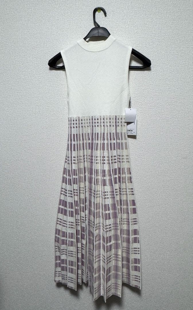 新品 エイミーイストワール early autumnチェックニットワンピース