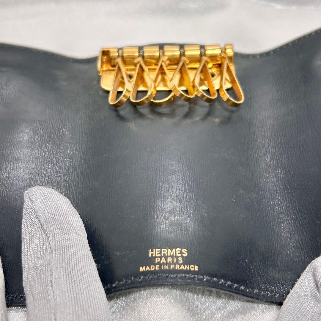 【早い者勝ち‼️】HERMES エルメス キーケース セリエ 黒 ブラック レザー