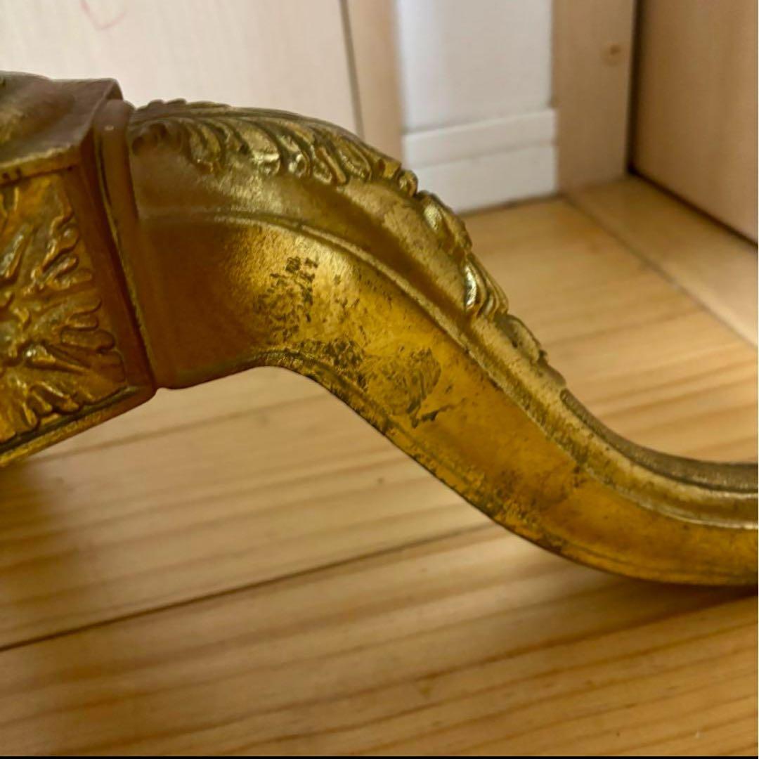 ①イタリア製 ハンガーポール ハンガーラック コート 輸入家具 真鍮 ゴールド