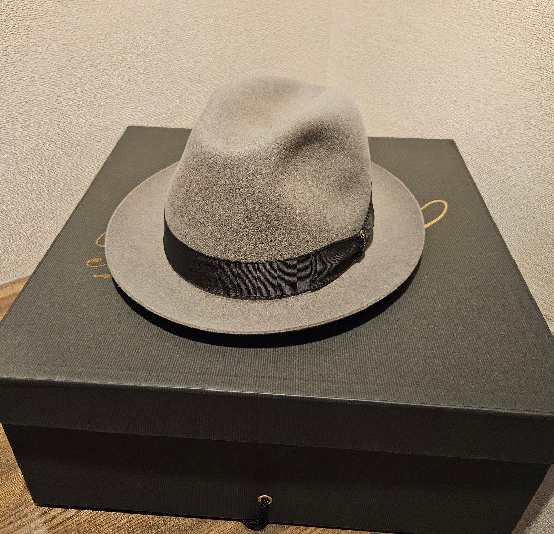Borsalino ボルサリーノハット ラヴィットフェルト 57 グレー
